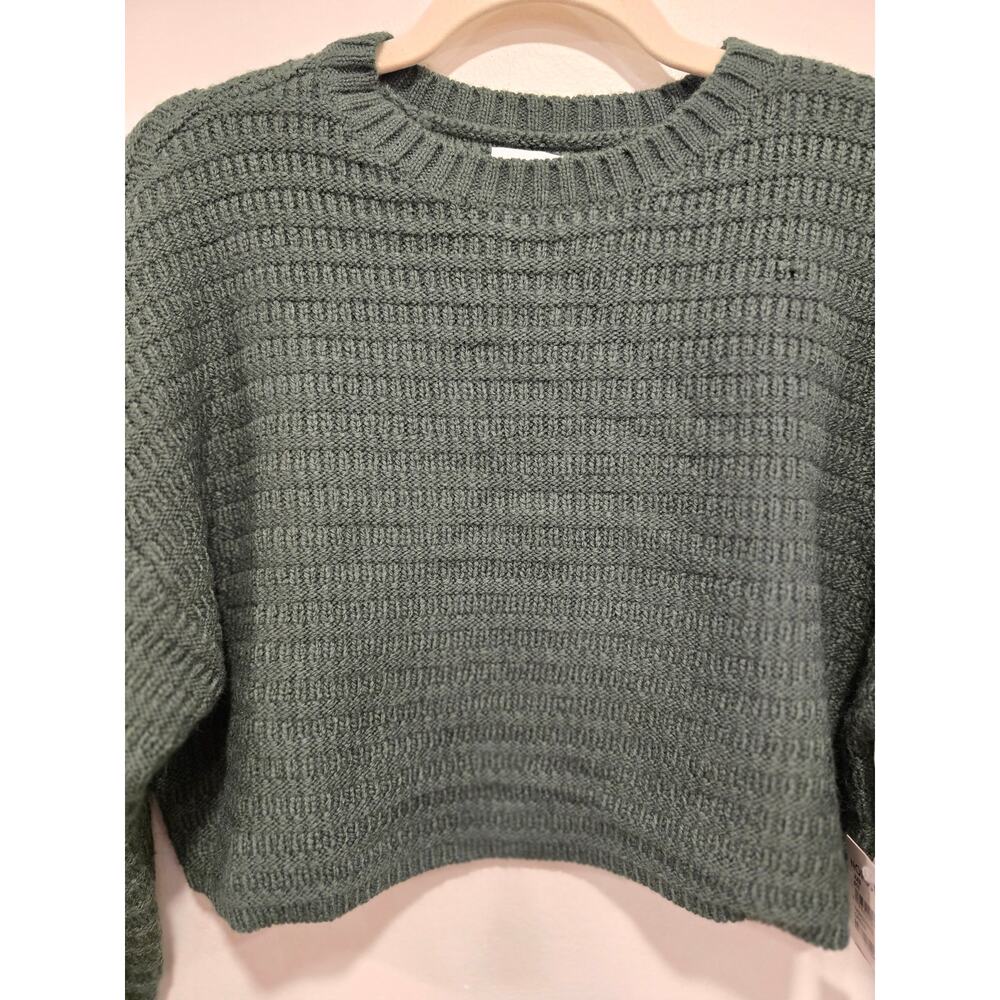 L.A. Hearts Forrest Green Knitted Crop Sweater Size XXS NWT - Picture 2 of 8